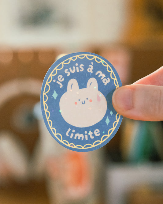Je suis à ma limite - Sticker scintillant