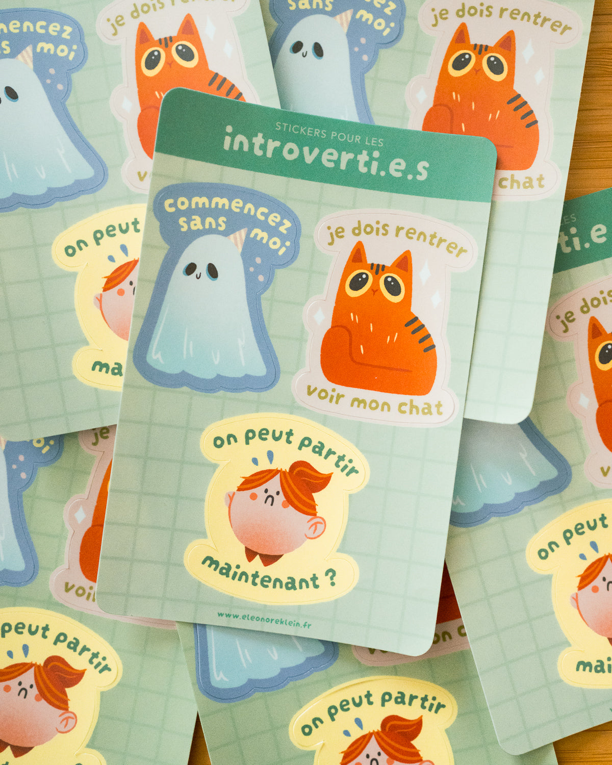 Introverti.e.s - Planche de stickers