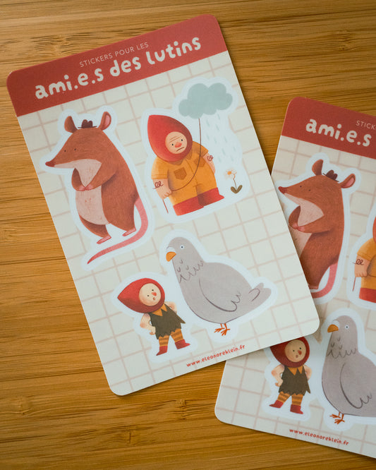 Lutins - Planche de stickers